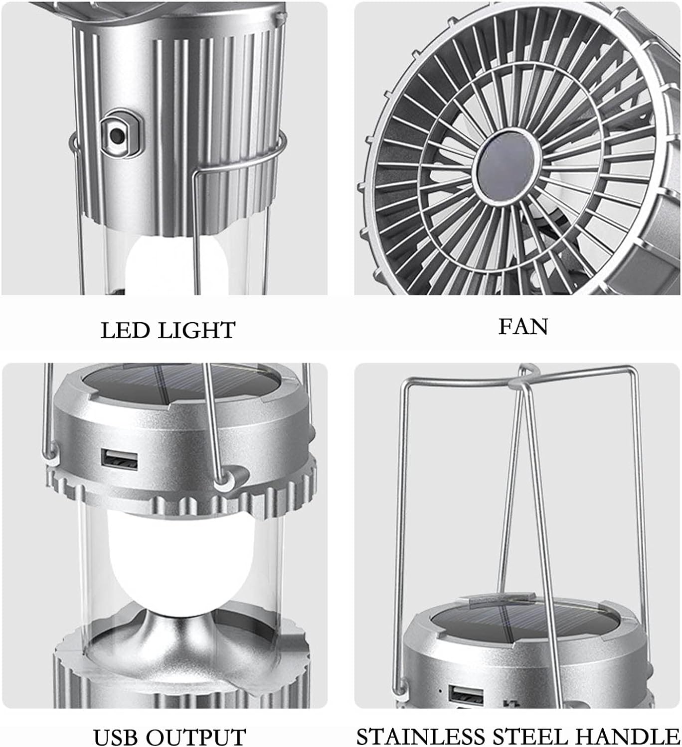 Multifunctional Camping Fan Light, Portable Hanging Tent Fan Light, Electric Fan Solar Powered Camping Fan with LED Lantern, Handheld Foldable Rechargeable Lamp Multifunctional Camping Fan Light, Portable Hanging Tent Fan Light, Electric Fan Solar Powered Camping Fan with LED Lantern, Handheld Foldable Rechargeable Lamp